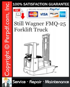 Still Wagner FMQ-25 Forklift Truck Service Repair Manual