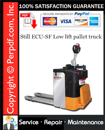 Still ECU-SF Low lift pallet truck Service Repair Manual