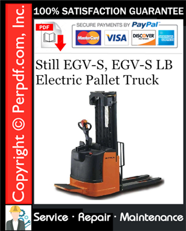 Still EGV-S, EGV-S LB Electric Pallet Truck Service Repair Manual