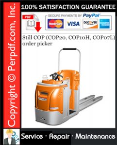 Still COP (COP20, COP10H, COP07L) order picker Service Repair Manual