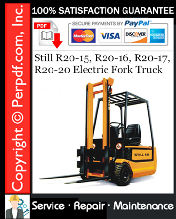 Still R20-15, R20-16, R20-17, R20-20 Electric Fork Truck Service Repair Manual