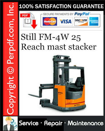 Still FM-4W 25 Reach mast stacker Service Repair Manual
