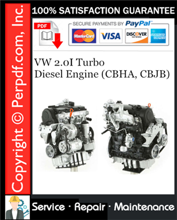 VW 2.0I Turbo Diesel Engine (CBHA, CBJB) Service Repair Manual