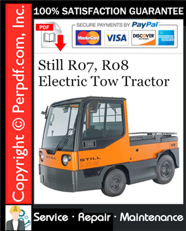 Still R07, R08 Electric Tow Tractor Service Repair Manual