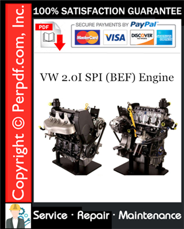 VW 2.0I SPI (BEF) Engine Service Repair Manual