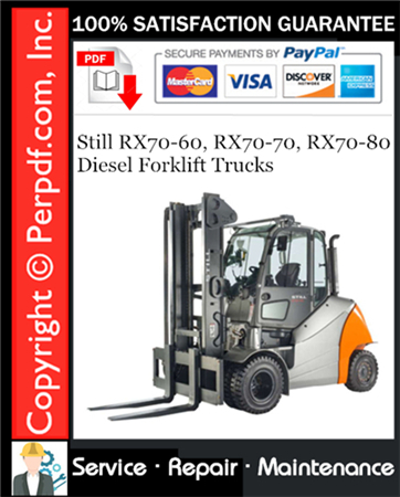 Still RX70-60, RX70-70, RX70-80 Diesel Forklift Trucks Service Repair Manual