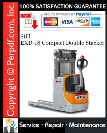 Still EXD-18 Compact Double Stacker Service Repair Manual