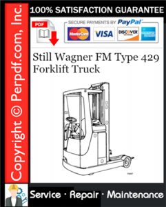 Still Wagner FM Type 429 Forklift Truck Service Repair Manual