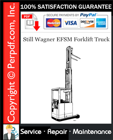 Still Wagner EFSM Forklift Truck Service Repair Manual