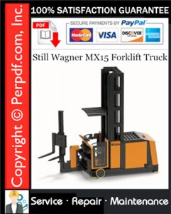 Still Wagner MX15 Forklift Truck Service Repair Manual