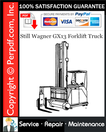 Still Wagner GX13 Forklift Truck Service Repair Manual