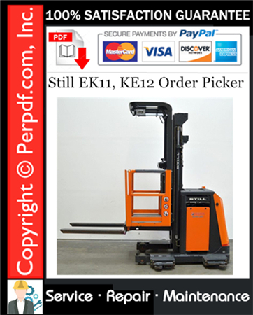 Still EK11, KE12 Order Picker Service Repair Manual
