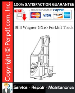 Still Wagner GX10 Forklift Truck Service Repair Manual