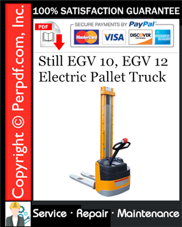 Still EGV 10, EGV 12 Electric Pallet Truck Service Repair Manual
