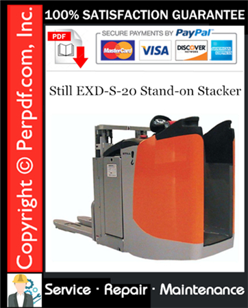 Still EXD-S-20 Stand-on Stacker Service Repair Manual