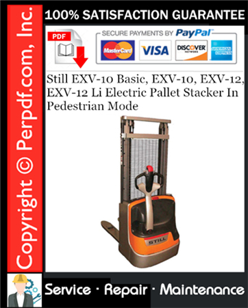 Still EXV-10 Basic, EXV-10, EXV-12, EXV-12 Li Electric Pallet Stacker In Pedestrian Mode