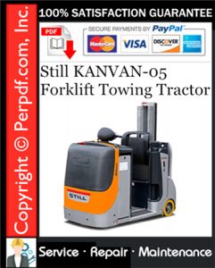 Still KANVAN-05 Forklift Towing Tractor Service Repair Manual