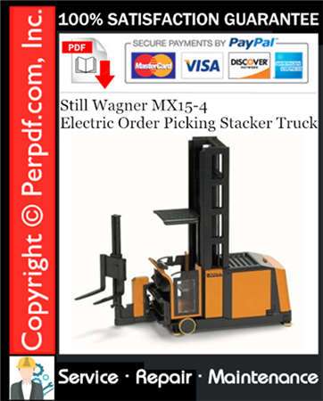 Still Wagner MX15-4 Electric Order Picking Stacker Truck Service Repair Manual