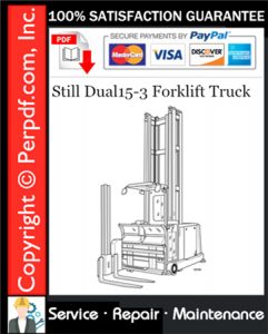 Still Dual15-3 Forklift Truck Service Repair Manual