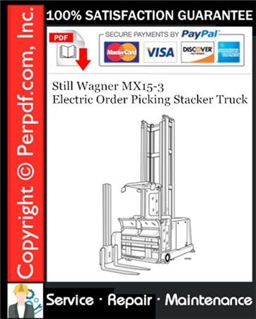 Still Wagner MX15-3 Electric Order Picking Stacker Truck Service Repair Manual