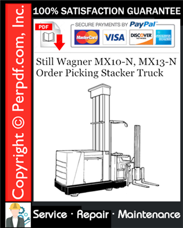 Still Wagner MX10-N, MX13-N Order Picking Stacker Truck Service Repair Manual