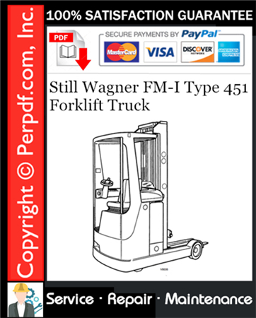 Still Wagner FM-I Type 451 Forklift Truck Service Repair Manual