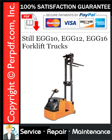 Still EGG10, EGG12, EGG16 Forklift Trucks Service Repair Manual