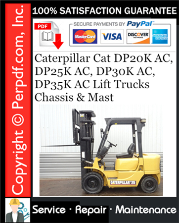 Caterpillar Cat DP20K AC, DP25K AC, DP30K AC, DP35K AC Lift Trucks Chassis & Mast