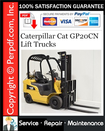 Caterpillar Cat GP20CN Lift Trucks Service Repair Manual