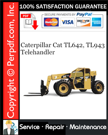 Caterpillar Cat TL642, TL943 Telehandler Service Repair Manual