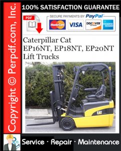 Caterpillar Cat EP16NT, EP18NT, EP20NT Lift Trucks Service Repair Manual