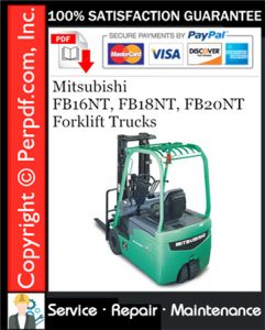 Mitsubishi FB16NT, FB18NT, FB20NT Forklift Trucks Service Repair Manual