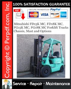 Mitsubishi FD15K MC, FD18K MC, FG15K MC, FG18K MC Forklift Trucks Chassis, Mast and Options