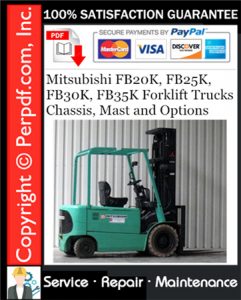 Mitsubishi FB20K, FB25K, FB30K, FB35K Forklift Trucks Chassis, Mast and Options