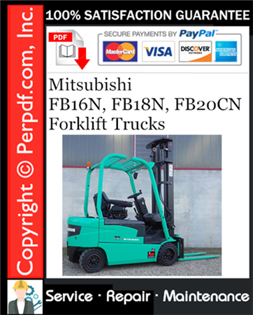 Mitsubishi FB16N, FB18N, FB20CN Forklift Trucks Service Repair Manual