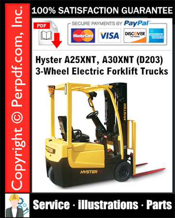 Hyster A25XNT, A30XNT (D203) 3-Wheel Electric Forklift Trucks