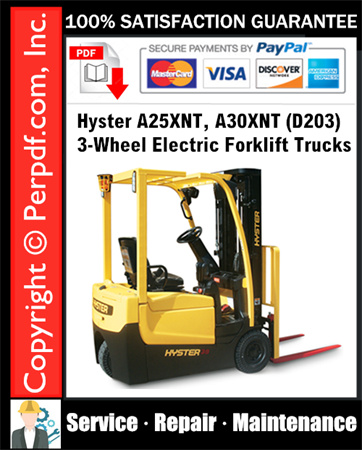 Hyster A25XNT, A30XNT (D203) 3-Wheel Electric Forklift Trucks
