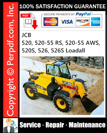 JCB 520, 520-55 RS, 520-55 AWS, 520S, 526, 526S Loadall