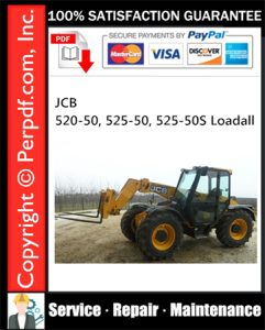 JCB 520-50, 525-50, 525-50S Loadall Service Repair Manual