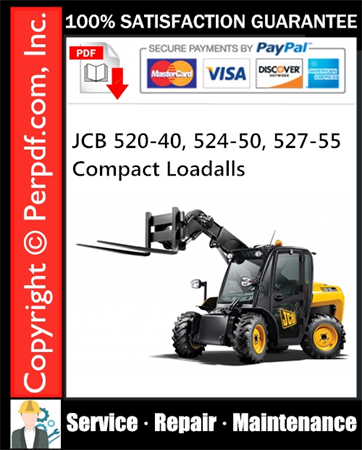 JCB 520-40, 524-50, 527-55 Compact Loadalls Service Repair Manual