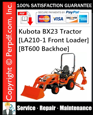 Kubota BX23 Tractor [LA210-1 Front Loader] [BT600 Backhoe]