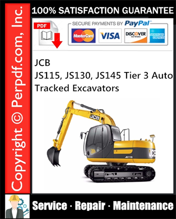 JCB JS115, JS130, JS145 Tier 3 Auto Tracked Excavators