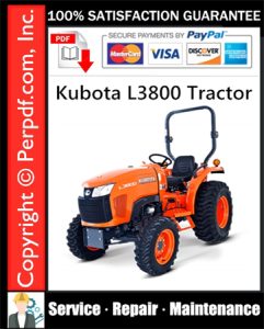 Kubota L3800 Tractor Service Repair Manual