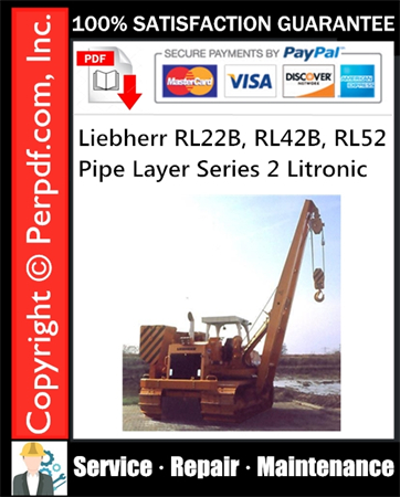 Liebherr RL22B, RL42B, RL52 Pipe Layer Series 2 Litronic