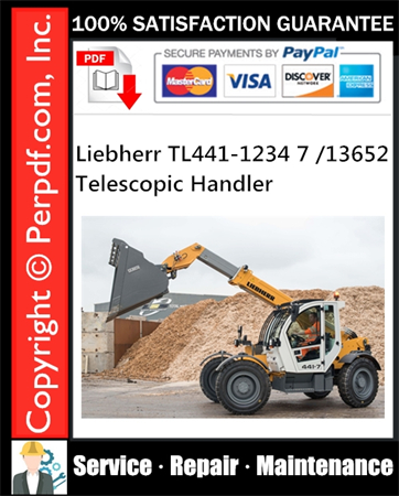 Liebherr TL441-1234 7 /13652 Telescopic Handler Service Repair Manual